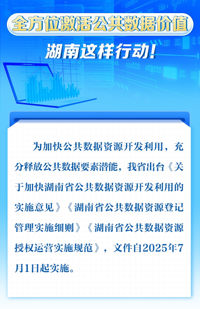 政策簡讀丨全方位激活公共數(shù)據(jù)價值，湖南這樣行動！